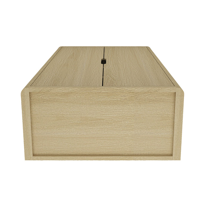 Rivington Modern 38" Bookcase Cabinet in Natural Oak - Set of 3