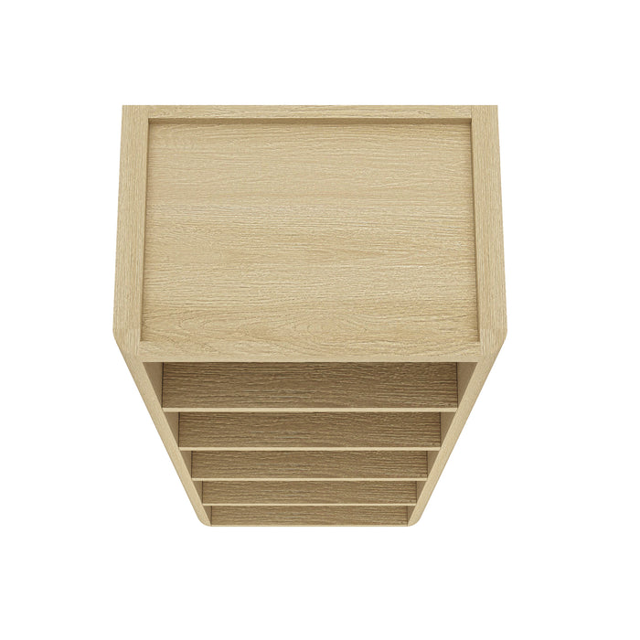 Rivington Modern 28" Open Bookcase in Natural Oak - Set of 3