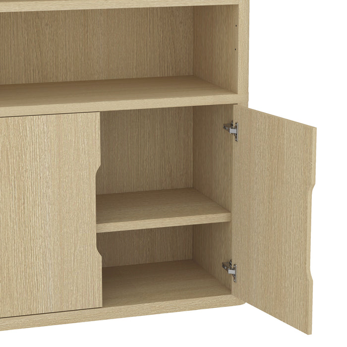 Rivington Modern 40" Bookcase Cabinet in Natural Oak