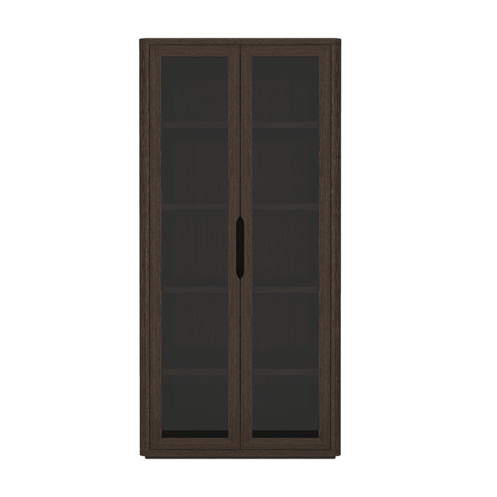 Rivington Modern 38" Bookcase Cabinet in Walnut