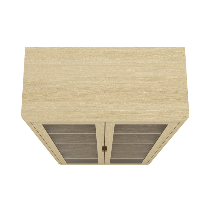 Rivington Modern 38" Bookcase Cabinet in Natural Oak