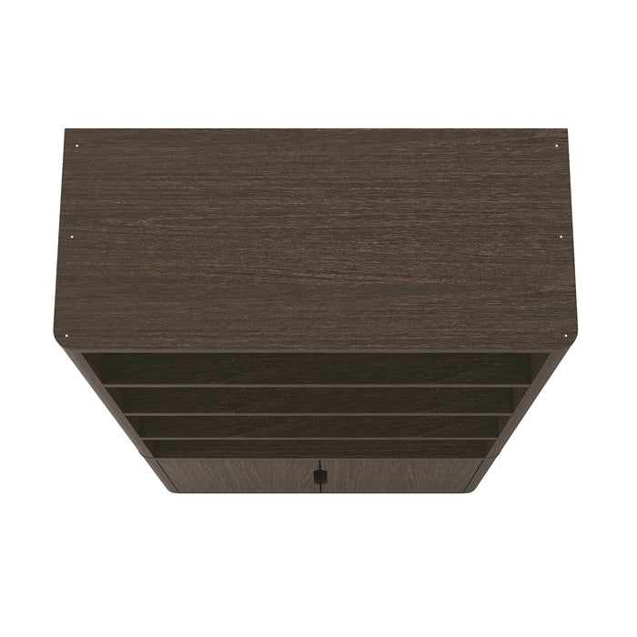 Rivington Modern 40" Bookcase Cabinet in Walnut - Set of 3