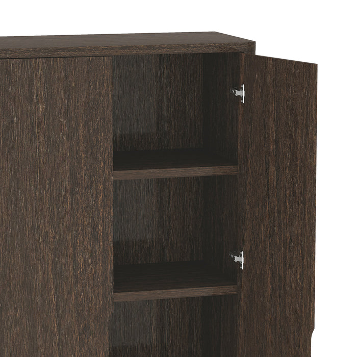 Rivington Modern 38" Bookcase Cabinet in Walnut - Set of 3