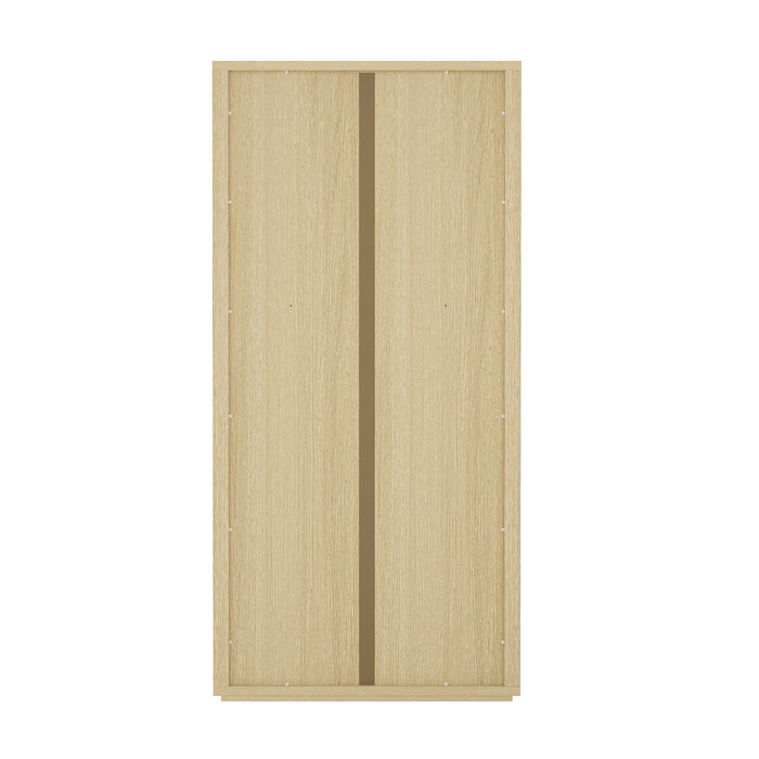 Rivington Modern 38" Bookcase Cabinet in Natural Oak - Set of 3
