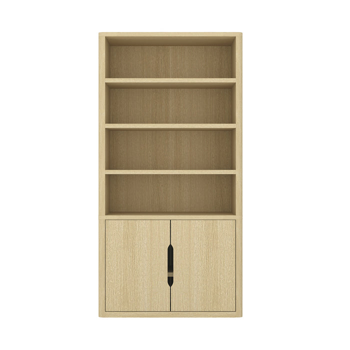 Rivington Modern 40" Bookcase Cabinet in Natural Oak