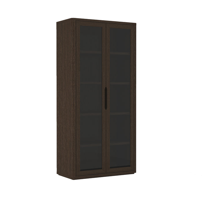Rivington Modern 38" Bookcase Cabinet in Walnut - Set of 3