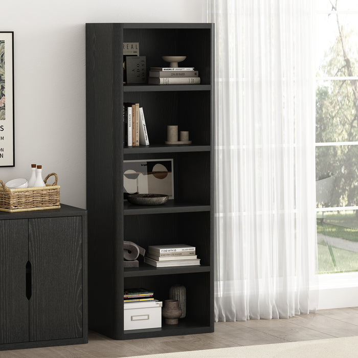 Rivington Modern 28" Open Bookcase in Black