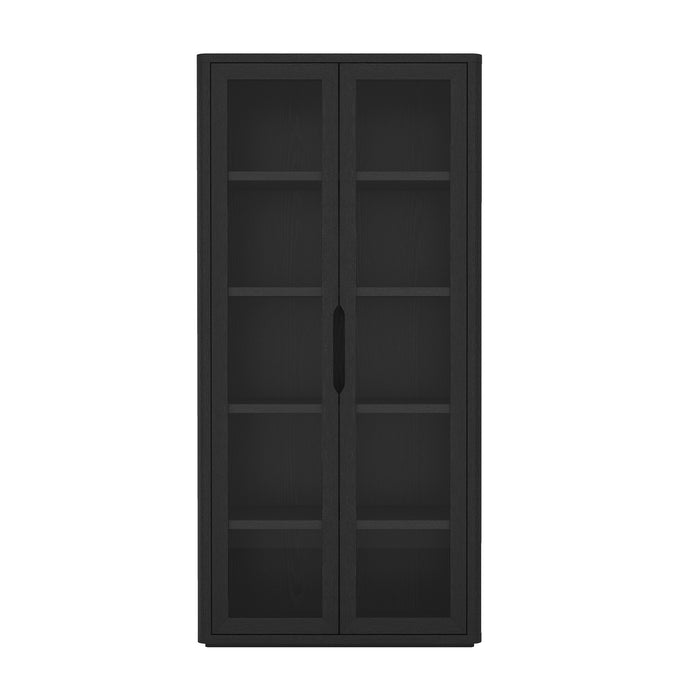 Rivington Modern 38" Bookcase Cabinet in Black
