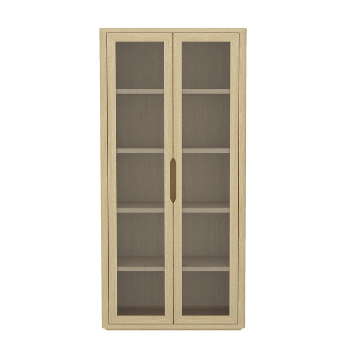 Rivington Modern 38" Bookcase Cabinet in Natural Oak