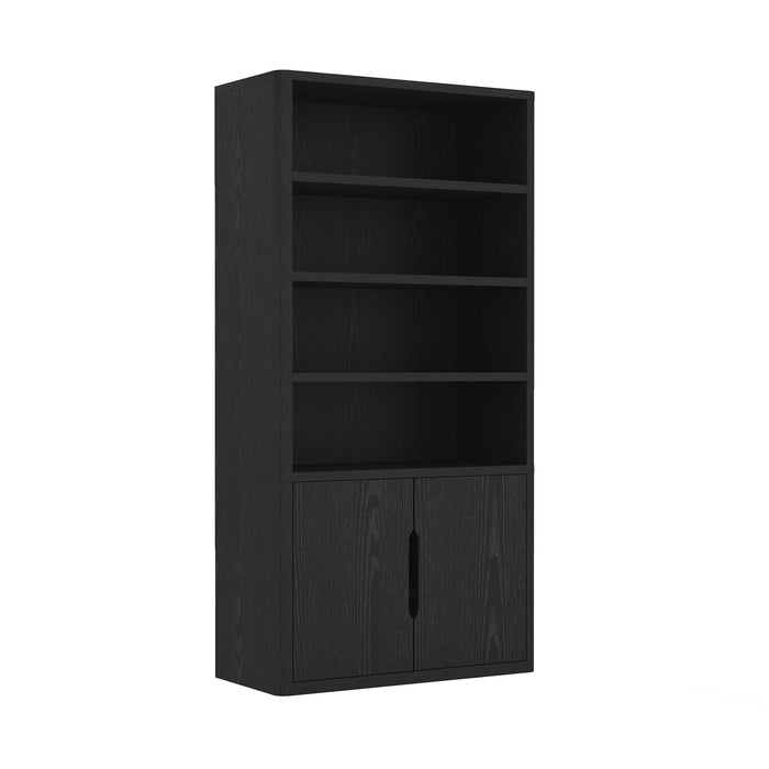 Rivington Modern 40" Bookcase Cabinet in Black
