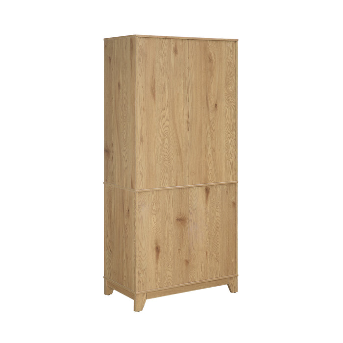 Sheridan Mid-Century Modern 31" Bookcase Cabinet in Natural (7-Shelf)