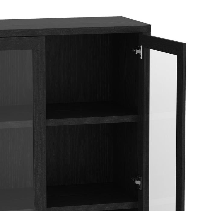 Rivington Modern 38" Bookcase Cabinet in Black - Set of 3