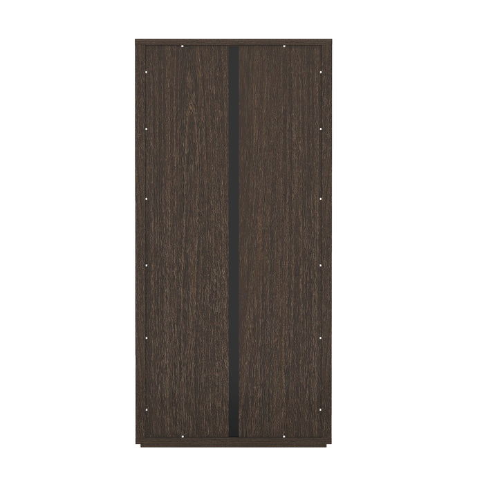 Rivington Modern 38" Bookcase Cabinet in Walnut - Set of 3
