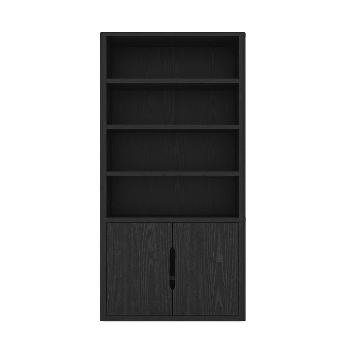 Rivington Modern 40" Bookcase Cabinet in Black