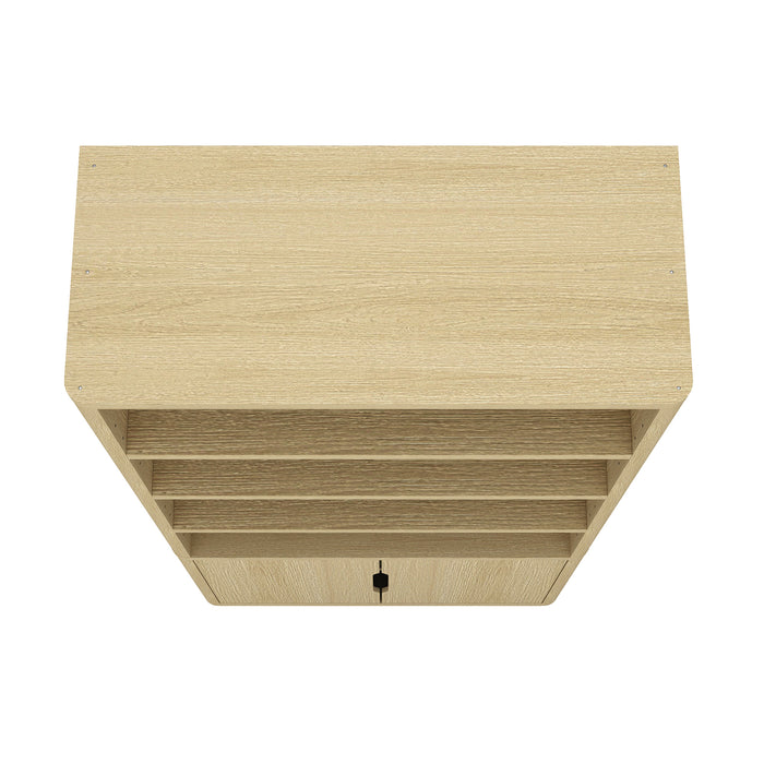 Rivington Modern 40" Bookcase Cabinet in Natural Oak