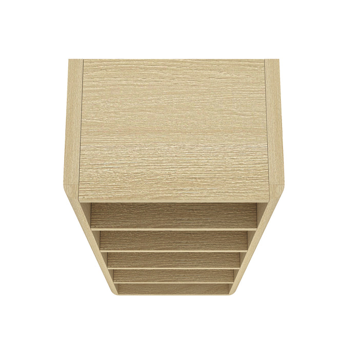 Rivington Modern 28" Open Bookcase in Natural Oak - Set of 3