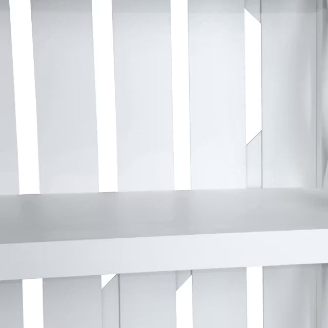 Crestview Collection Brambleton Rustic White Bookcase - 5 Spacious Shelves, Elegant Painted Finish - CVFMR2250