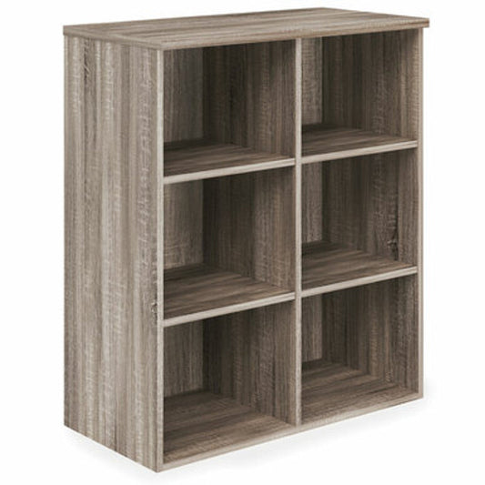 Office Source Riveted | Bookcase with Divided Shelves - HIMB36